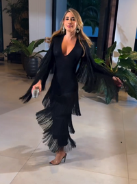 Vestido midi con flecos Charleston